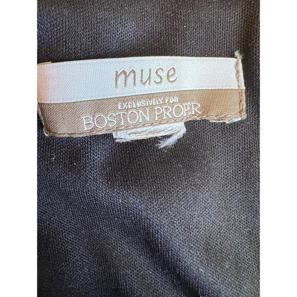 Muse BOSTON PROPER Size 6? Snakeskin Animal Print PADDED BRA Maxi Dress Red $169 - Picture 9 of 12